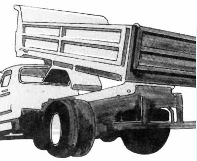 camión con volcadora